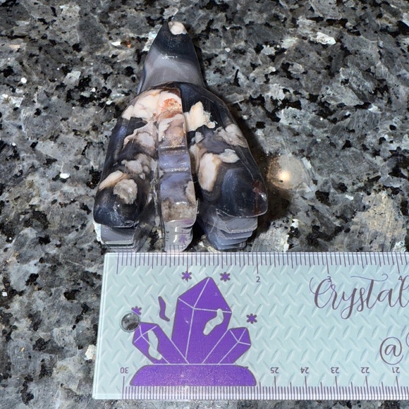 Blue Flower Agate ๐ฒ Dragon Head - Picture 9 of 13